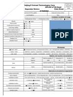 Beijing E Solvent Technologies Corp 400.000 of Oil-Sand Separator Device Data Sheet of Agitator