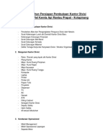 Daftar Kebutuhan Persiapan Pembukaan Kantor Divisi Pembangunan Rel Kereta API Rantau Prapat