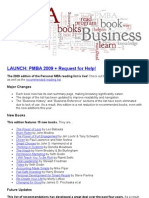 Personal MBA Reading List 2009