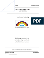 Separation Processes Lab Manual (OBE 2018)