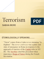 Terrorism: Sabiha More
