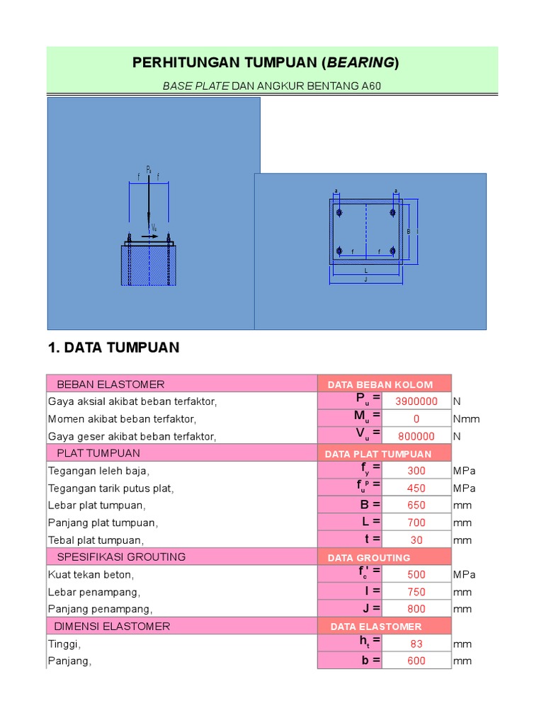 Plat Tumpuan Dan Angkur | PDF
