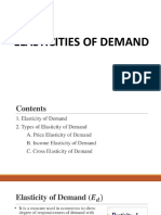 Elasticities of Demand