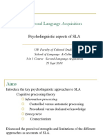 Second Language Acquisition: Psycholinguistic Aspects of SLA