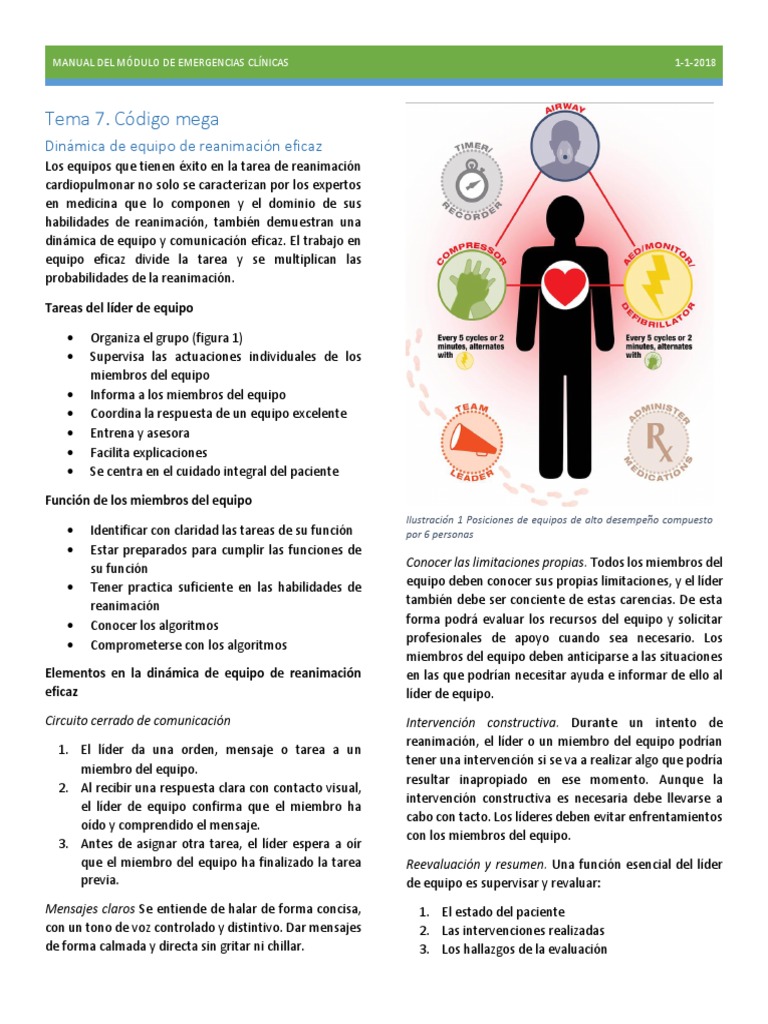 Tema 7 Codigo MEGA PDF | PDF | Reanimación cardiopulmonar | Paro cardíaco
