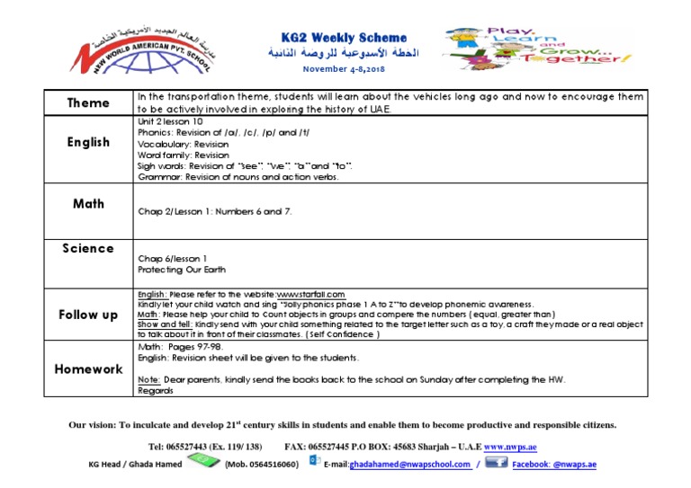 Week 5 Weekly Plan-November 4-8 | PDF | Foreign Language Studies | Wellness