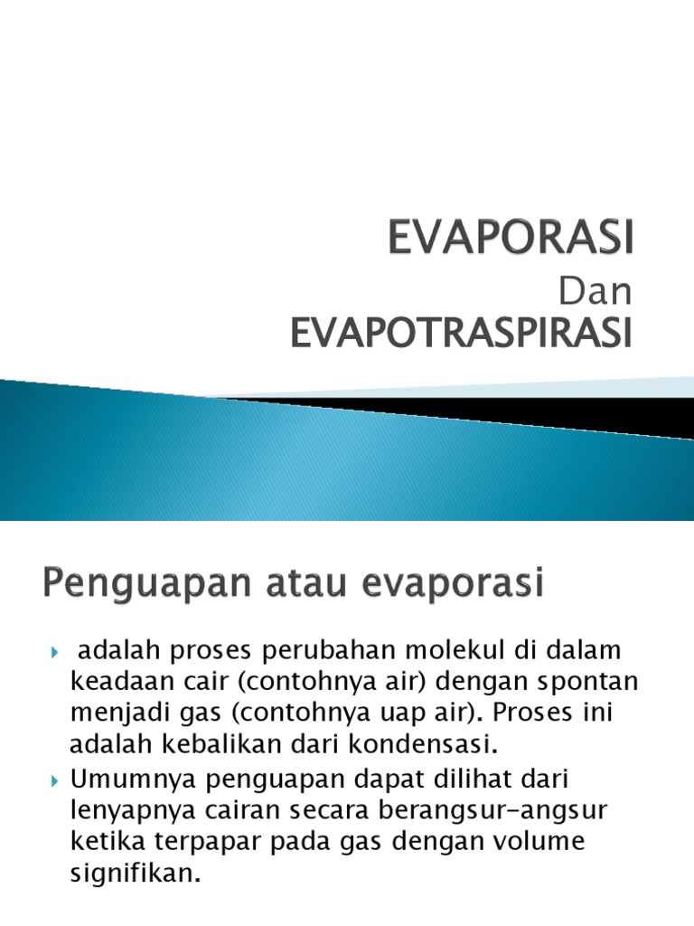 Evaporasi | PDF