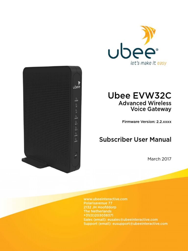 Ubee_EVW32C Wireless Lan Wi Fi