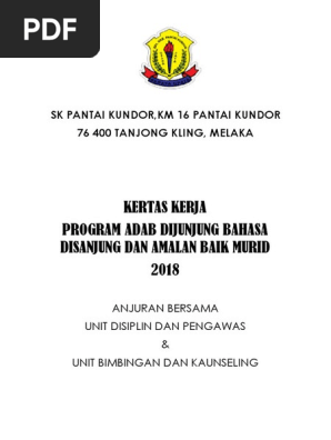 Kertas Kerja Amalan Baik Pdf