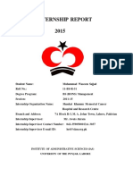 Internship Report: Institute of Administrative Sciences - (Ias) University of The Punjab, Lahore