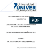 Análisis del papel del Estado en el desarrollo económico según el Artículo 25 de la Constitución Mexicana