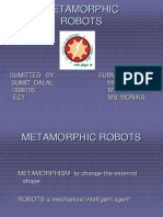 Metamorphic Robots