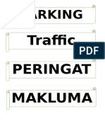 Parking Lots: Traffic Lights Peringat AN Makluma N