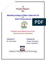 A Project Report On: Marketing Strategy of Dabur Vatika Hair Oil & Dabur Chyawanprash