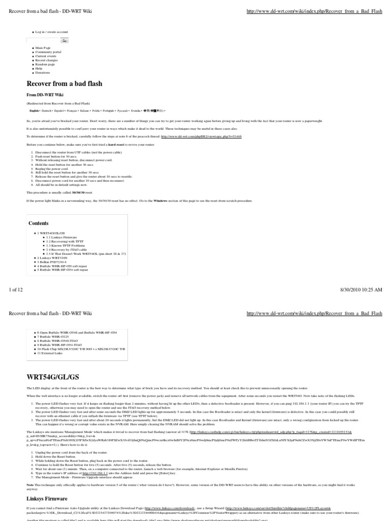 Router Recovery Guide | PDF | Ip Address | Booting