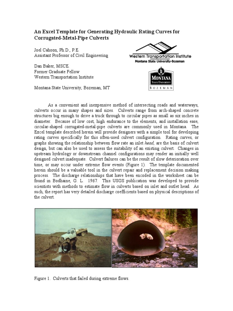 CMP Documentation | PDF | Flow Measurement | Civil Engineering