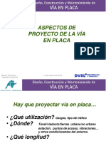 Aspectos de Proyecto de Vía en Placa