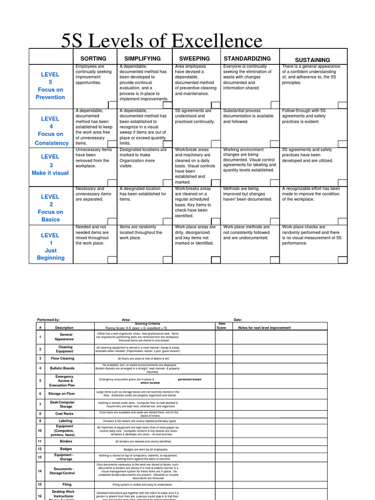 5S Principles for Workplace Organization | PDF | Desk | Computer File