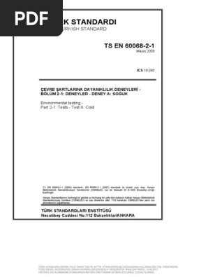 TS en 60068 2 1 | PDF