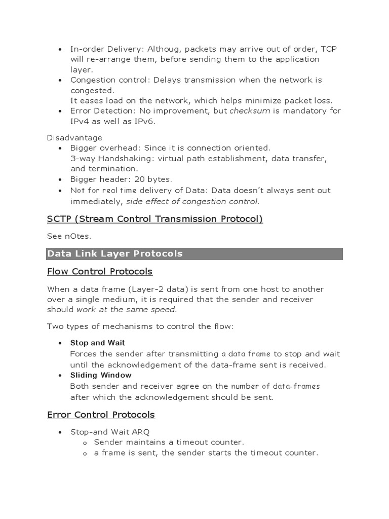 TCP vs SCTP: Protocol Insights | PDF | Computers