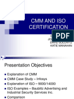 CMM and Iso Certification: Grant Griffey John Alexander David Solovitz Katie Manahan