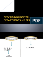 Describing Hospital Department and Personnel