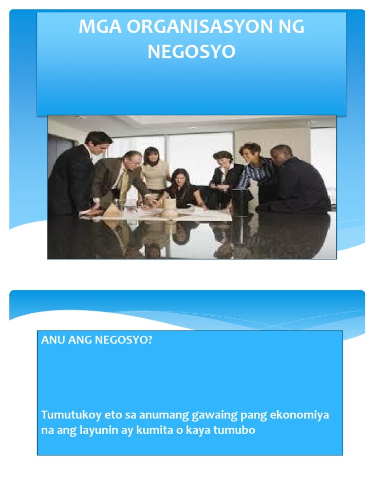 Forms of Business Organization Tagalog Jhs PDF Partnership Sole