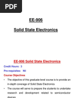 EE-906 Solid State Electronics