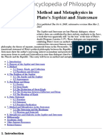 Method and Metaphysics in Plato's Sophist and Statesman (Stanford Encyclopedia of Philosophy)