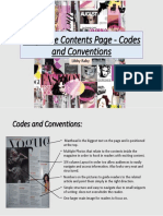 Magazine Contents Page - Codes and Conventions