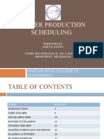 Master Production Scheduling: Sardar Patel College of Engineering