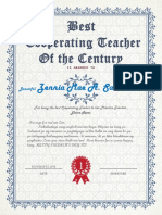 Merit Award Certificate