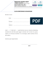 Form Konfirmasi Kehadiran Pelantikan Surveior KARS - Hotel Luwansa, 10 Okt 2017