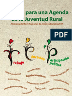 11 - Aportes para Una Agenda de La Juventud Rural Memoria Del Foro Nacional de Jovenes Rurales 2014 1 PDF
