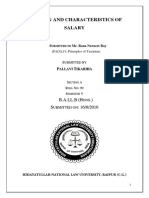 Meaning and Characteristics of Salary: B - A - L L - B (H .) S: 1 6 / 8 / 2 0 1 6