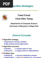 Algorithm Strategies: Fawzi Emad Chau-Wen Tseng