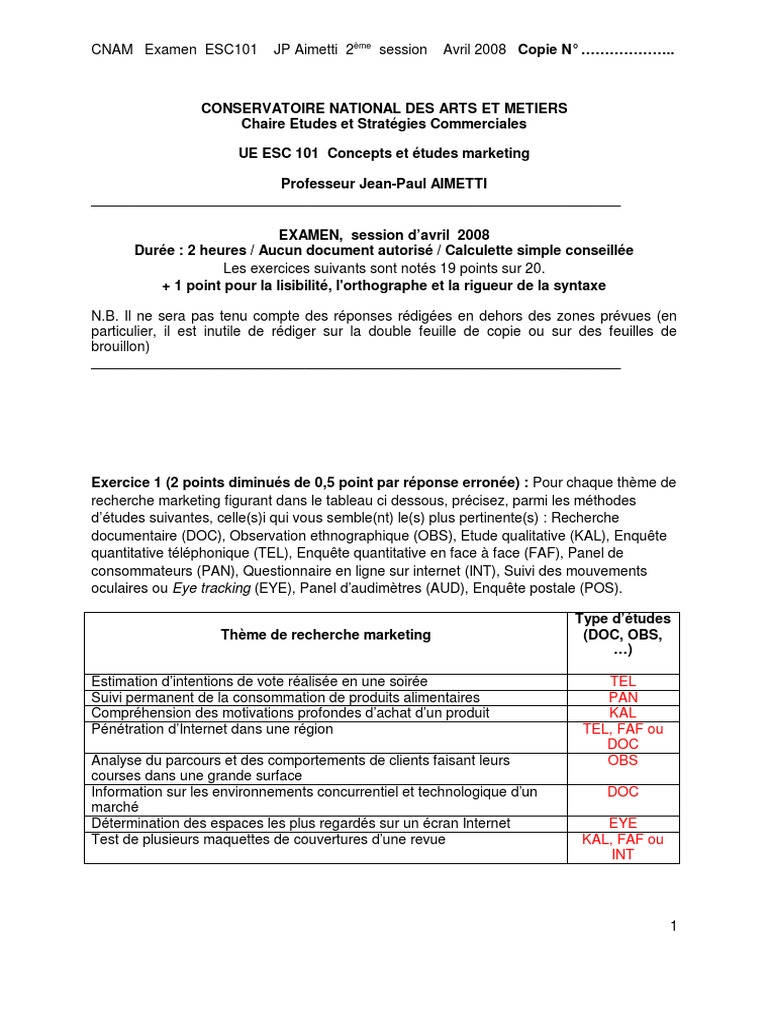 Etude courses alimentaires – 2EM Conso