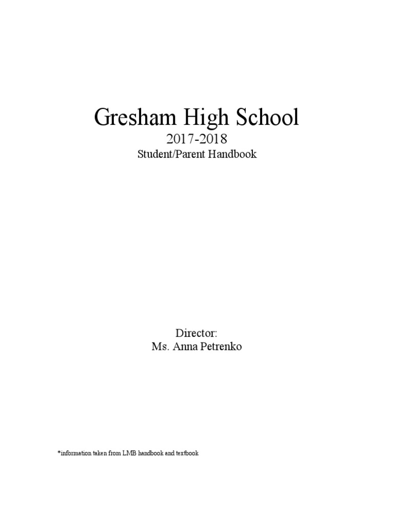 Marching Band Handbook PDF Leisure