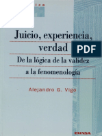 Vigo Alejandro - Juicio Experiencia Verdad - De La Logica de La Validez a La Fenomenologia