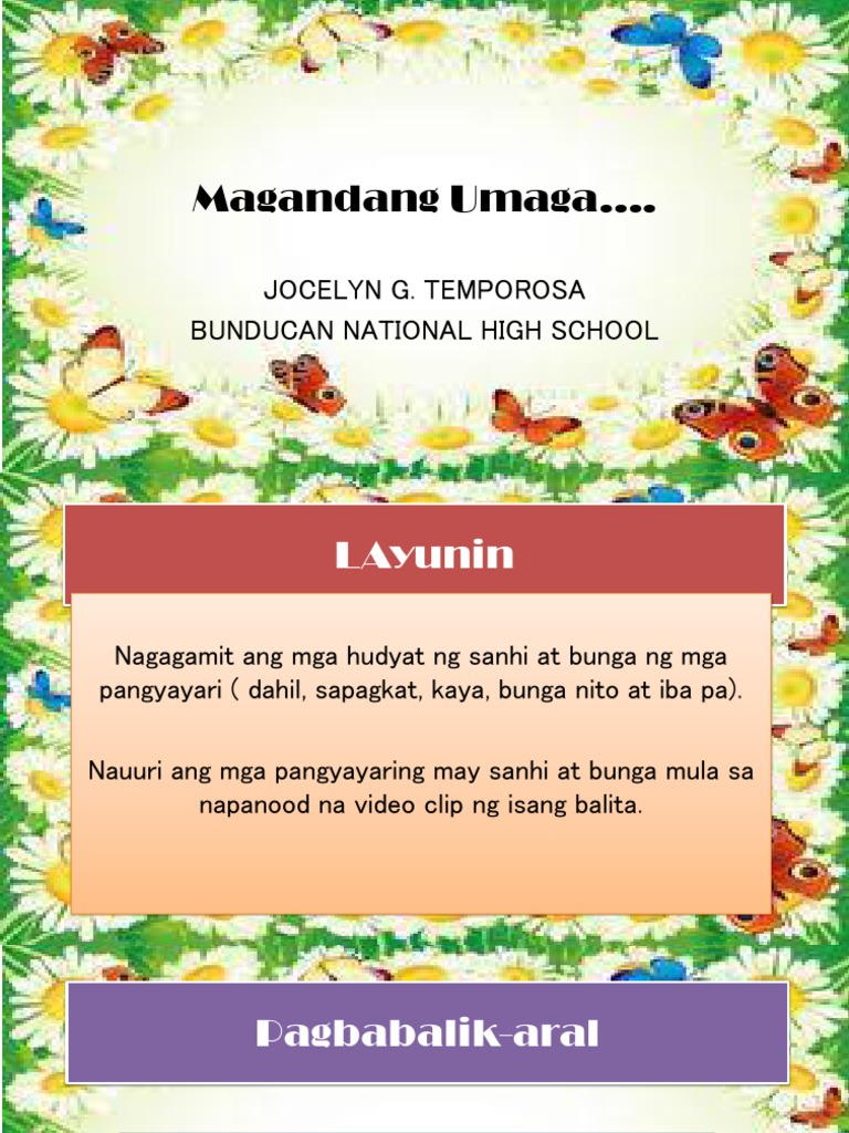 Sanhi at Bunga G-8 | PDF