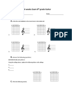 2nd 6 weeks 8th grade Guitar exam study guide