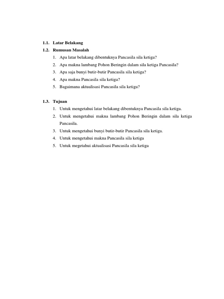 Gambar Pohon Beringin Pancasila Hitam Putih