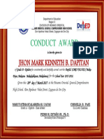 Conduct Award Template