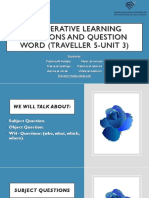 Cooperative Learning Questions and Question Word (Traveller 5-Unit 3)