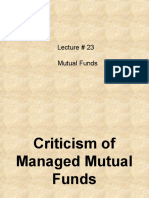 Lecture # 23 Mutual Funds