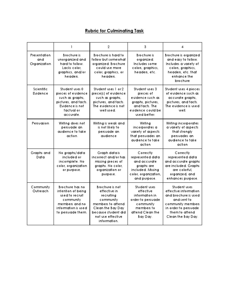 Rubric PBL | PDF | Persuasion | Graphics