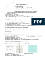 Review Quadratic Equations and Graphs