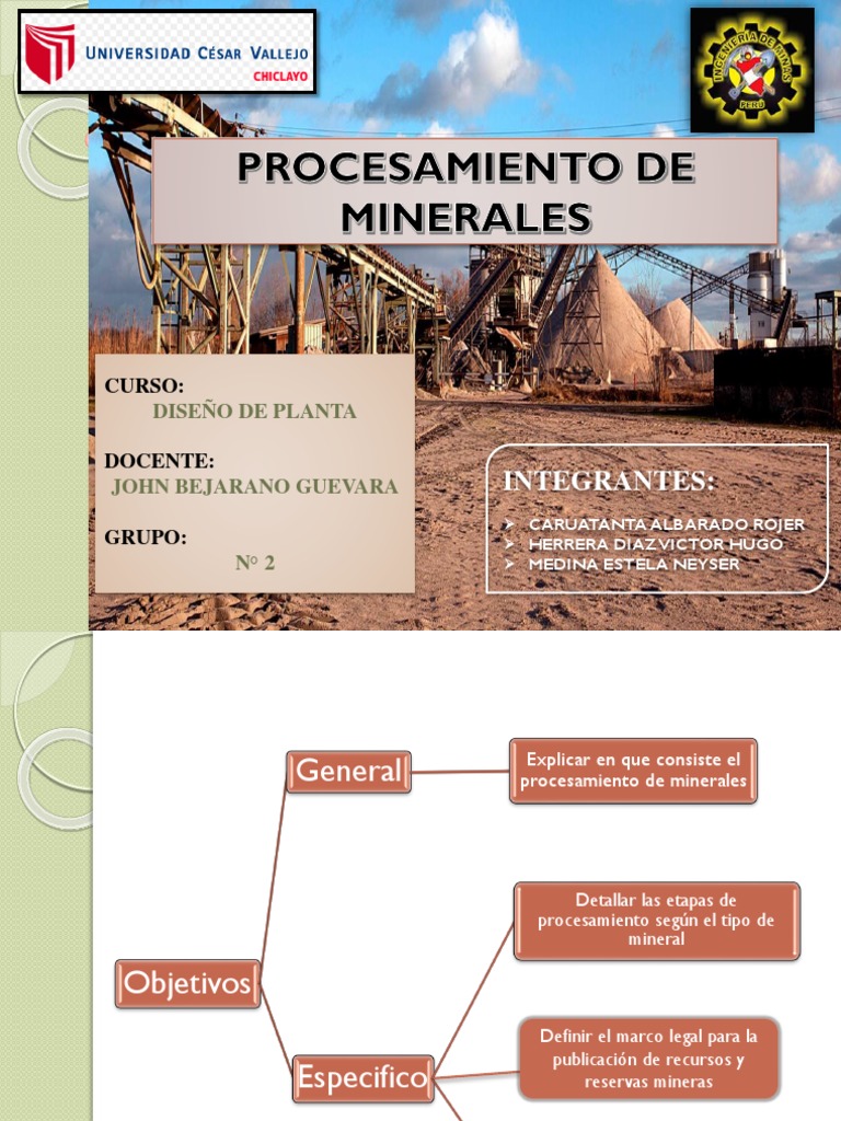 Procesamiento de Minerales y Etapas | PDF | Minería | Minerales