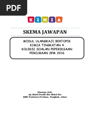 Jawapan Modul Kimia Tingkatan 4 Bab 6