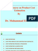 A Short Course On Product Cost Estimation By: Dr. Muhammad Elrabaa